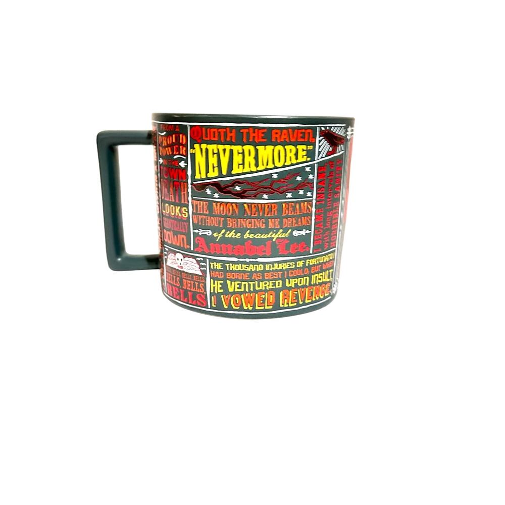 Edgar Allan Poe Mug Coffee Tea Mug Cup Quotes 16 oz. Red Gray